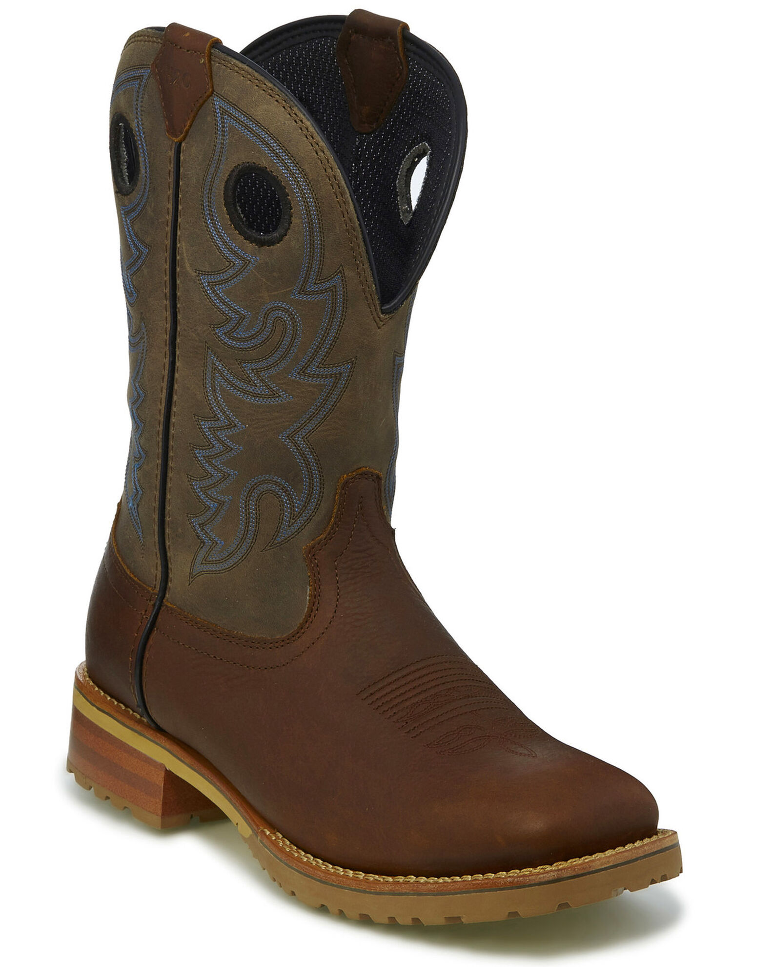 Justin Men s Marshal Waterproof Western Work Boots Square Toe Boot Barn