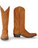 Image #2 - Stetson Women's Reagan Brown Rough Out Western Boots - Snip Toe, , hi-res