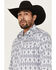 Image #2 - Wrangler Retro Men's Premium Geo Print Long Sleeve Snap Western Shirt, White, hi-res