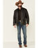 Image #2 - Cripple Creek Men's Antique Black Lamb Nappa Leather Jacket, , hi-res