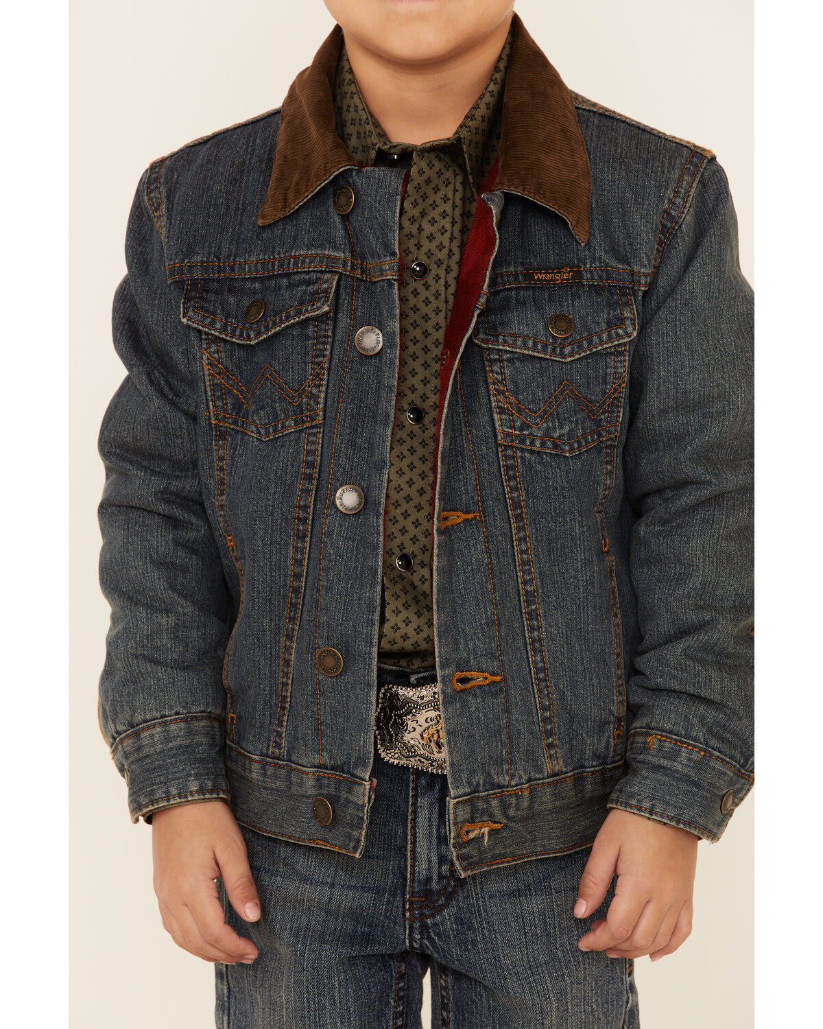 Image #3 - Wrangler Boys' Rustic Western Blanket Lined Jacket, , hi-res