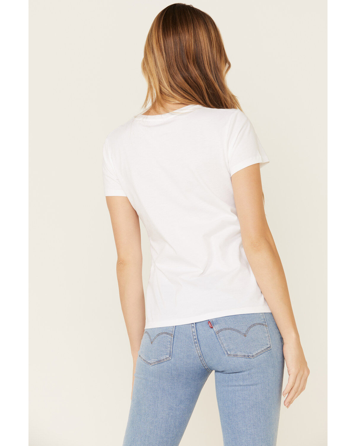 Image #5 - Levi's Women's White Sunset Logo Graphic Tee, White, hi-res