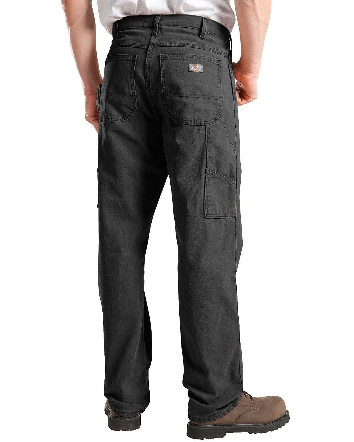 Image #2 - Dickies Men's Relaxed Fit Sanded Duck Carpenter Jeans, Black, hi-res