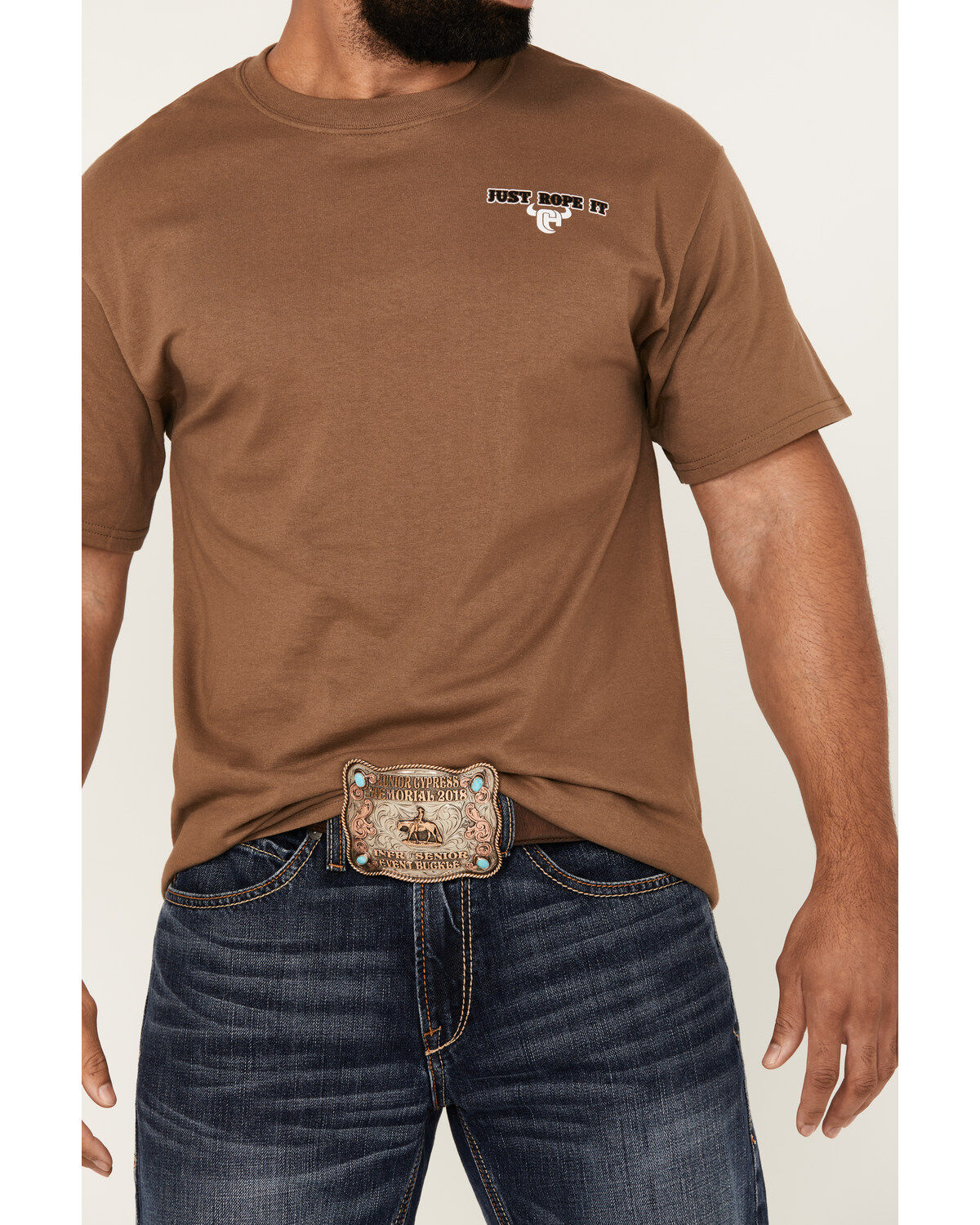 Image #3 - Cowboy Hardware Men's Just Rope It Short Sleeve Graphic T-Shirt, , hi-res