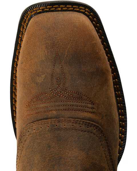 Image #11 - Rebel by Durango Men's Steel Toe Texas Flag Western Boots, Brown, hi-res