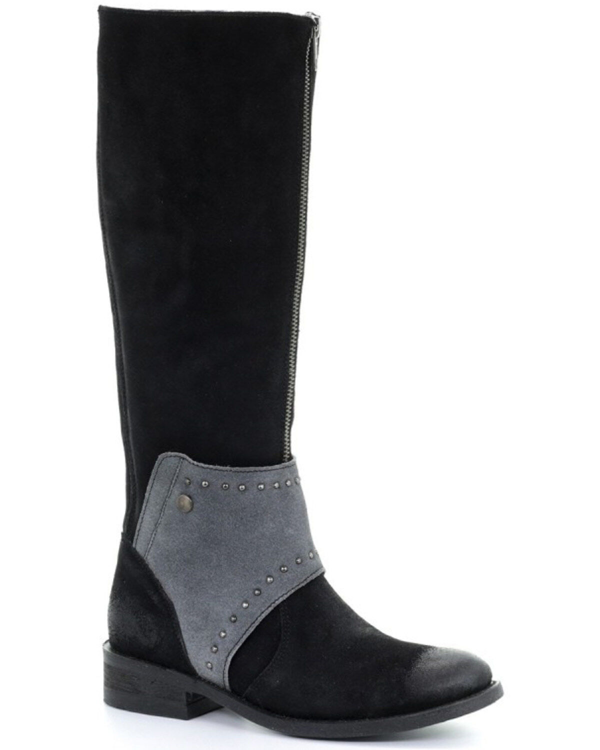Image #1 - Corral Women's Black & Grey Mask Tall Top Boots - Round Toe, , hi-res