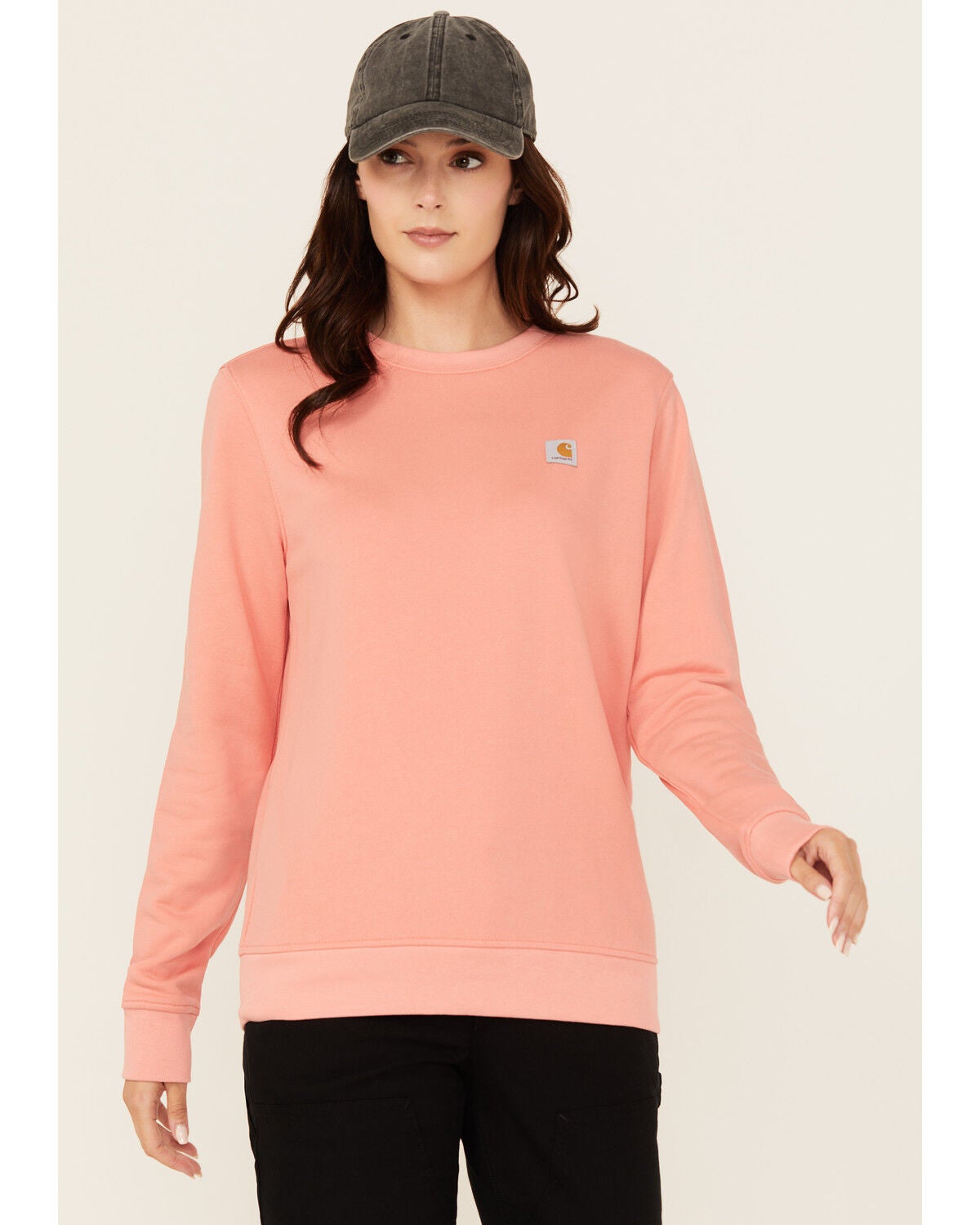 Carhartt Women's Tencel&trade; Fiber Series Relaxed Fit Sweatshirt, Coral, hi-res