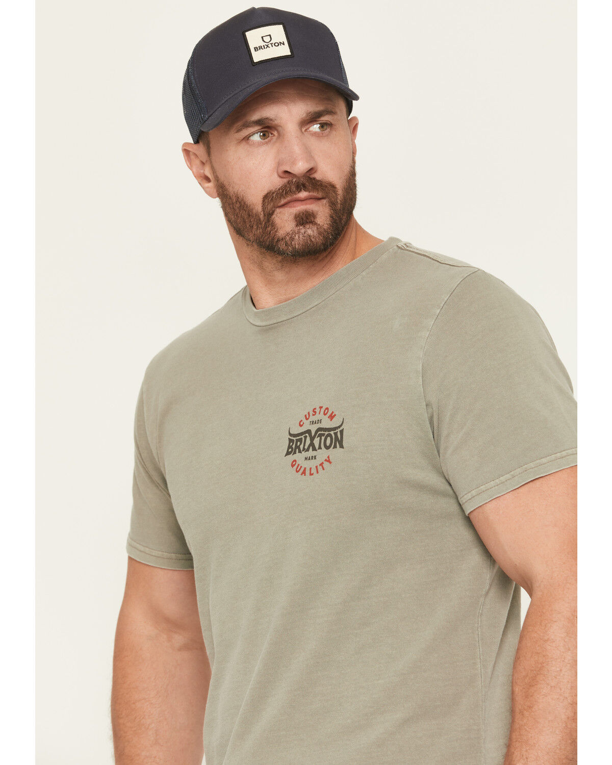 Image #3 - Brixton Men's Gibson Short Sleeve Graphic T-Shirt, Taupe, hi-res