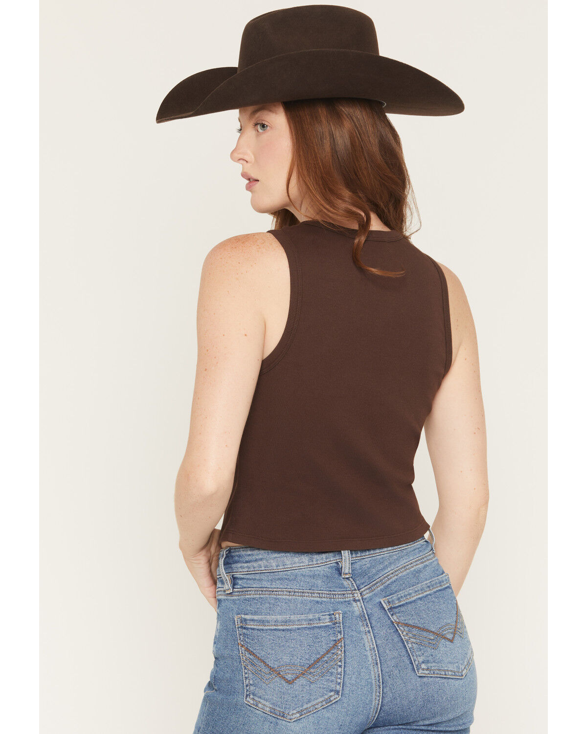 Image #4 - Originality Women's Horseshoe Embroidered Sleeveless Tank Top, Black, hi-res