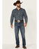 Image #1 - Wrangler Retro Men's Eubank Medium Wash Stretch Slim Straight Jeans, Blue, hi-res