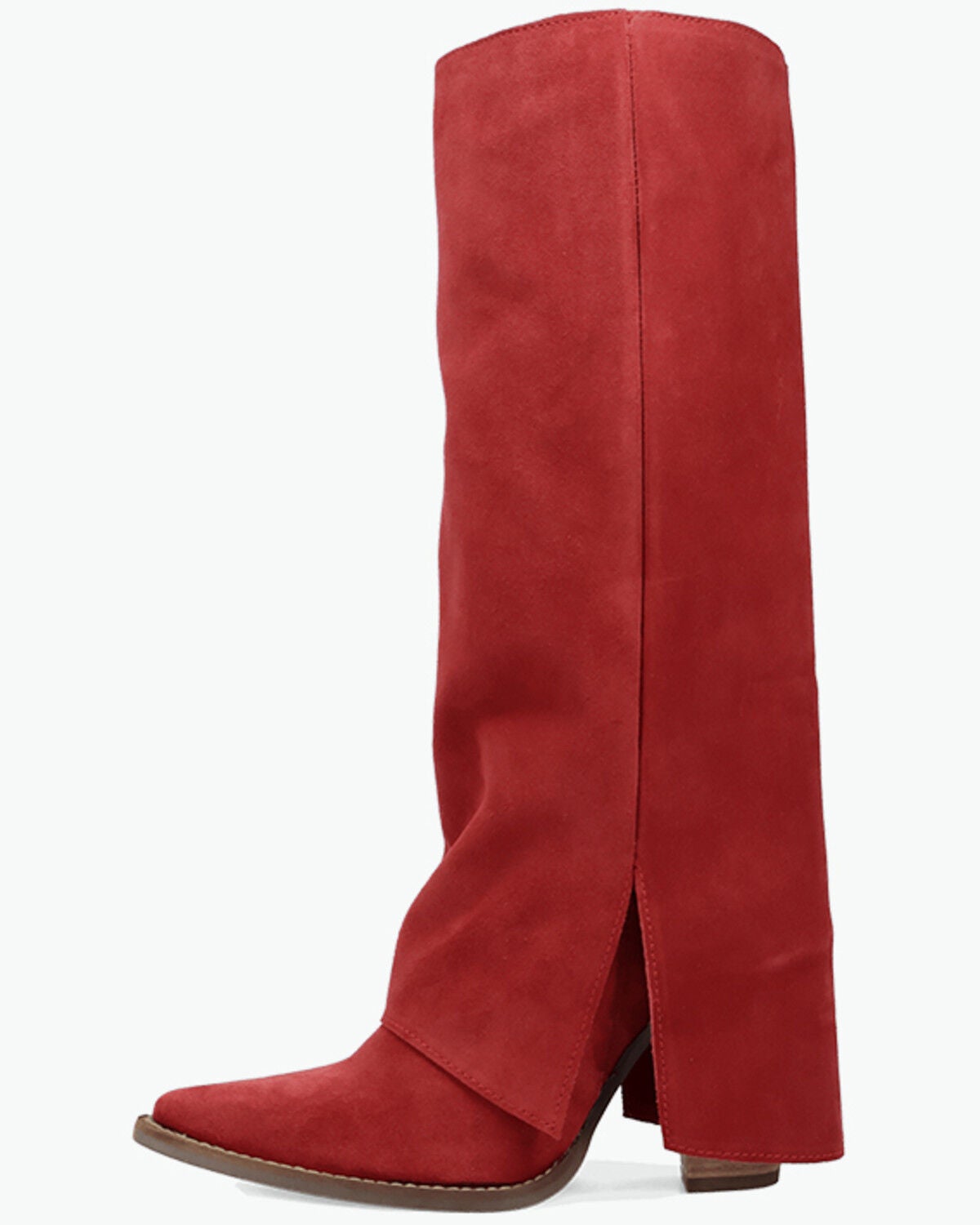Image #3 - Dingo Women's Buckle Bunny Tall Western Boots - Round Toe, Red, hi-res