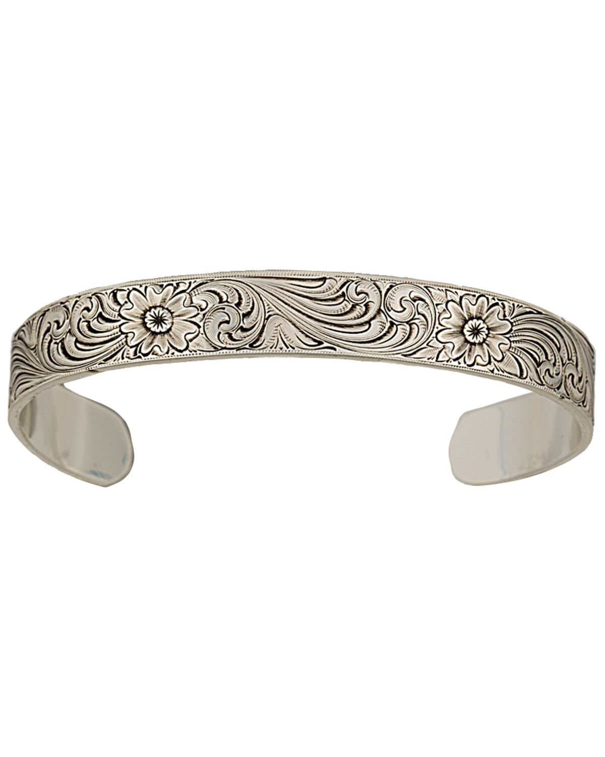 Image #1 - Montana Silversmiths Antiqued Montana Classic Engraved Narrow Cuff, Silver, hi-res