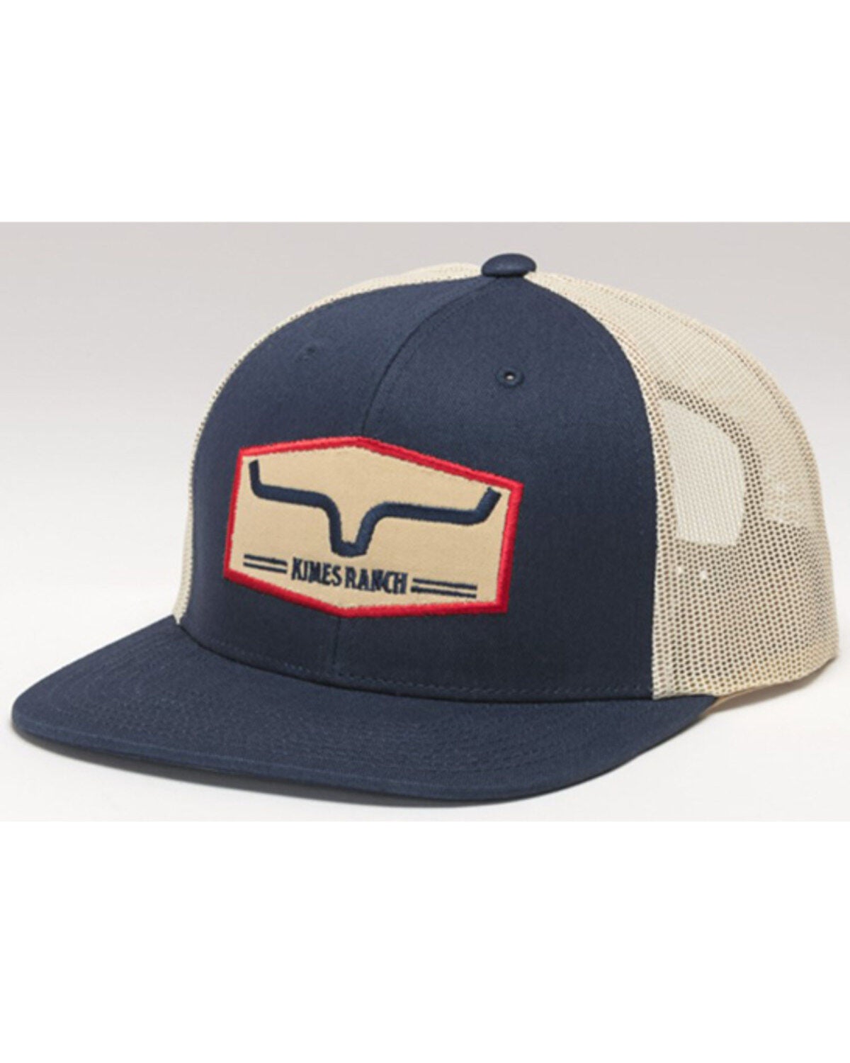 Kimes Ranch Men's Replay Logo Patch Mesh-Back Trucker Cap, Navy, hi-res