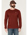 Image #2 - Ariat Men's Rebar Cotton Strong Work Hard Live Free Long Sleeve Work T-Shirt, Red, hi-res