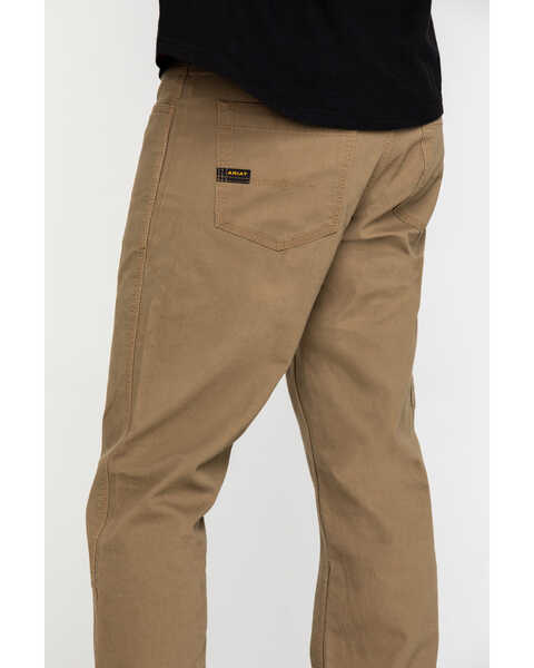 Image #4 - Ariat Men's Khaki Rebar M4 Made Tough Durastretch Straight Leg Work Pants , Beige/khaki, hi-res