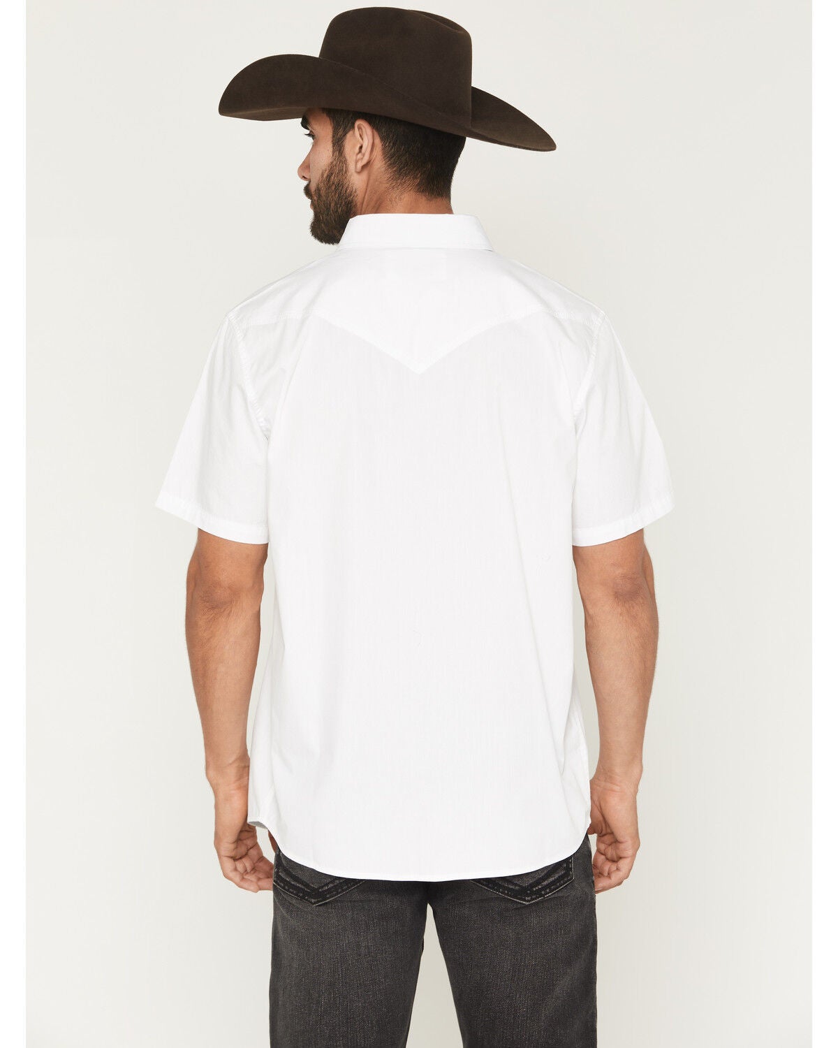 Image #4 - Moonshine Spirit&reg; Men's Gaucho Vertical Embroidered Short Sleeve Snap Western Shirt, White, hi-res