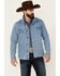 Image #2 - Cody James Men's Coasting Light Wash Button-Front Unlined Denim Jacket, Indigo, hi-res