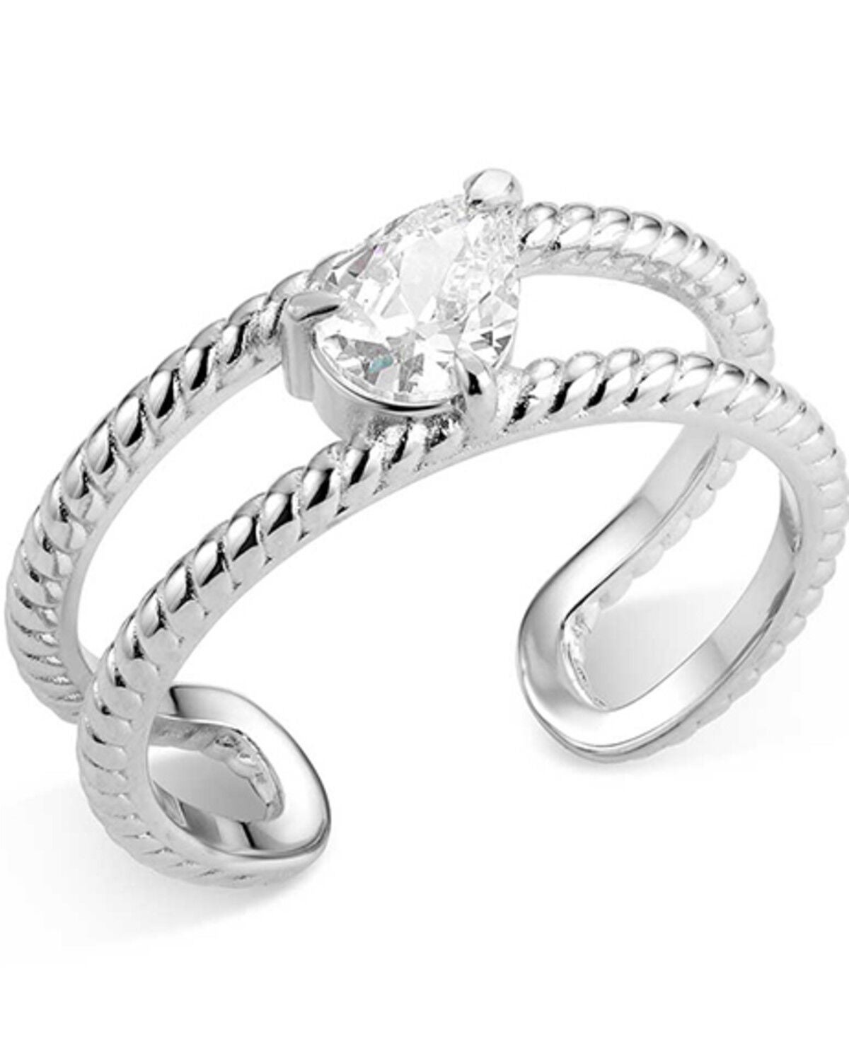 Image #1 - Montana Silversmiths Women's Wandering Trail Ring, Silver, hi-res