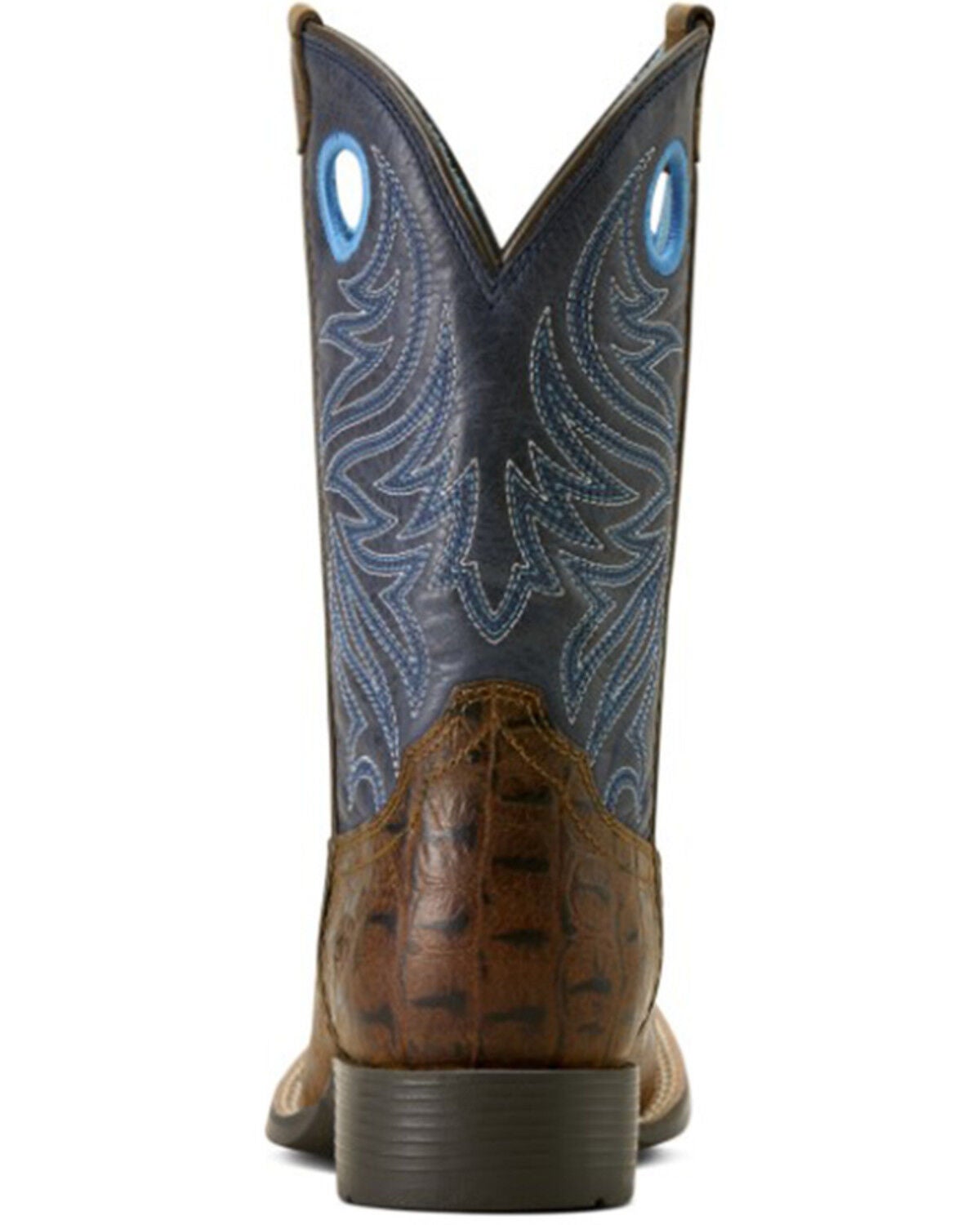 Image #5 - Ariat Boys' Knox Crocodile Print Western Print Western Boots - Broad Square Toe, Navy, hi-res