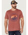 Image #1 - Flag & Anthem Men's Bear Mountain Summit Burnout Graphic T-Shirt, Red, hi-res