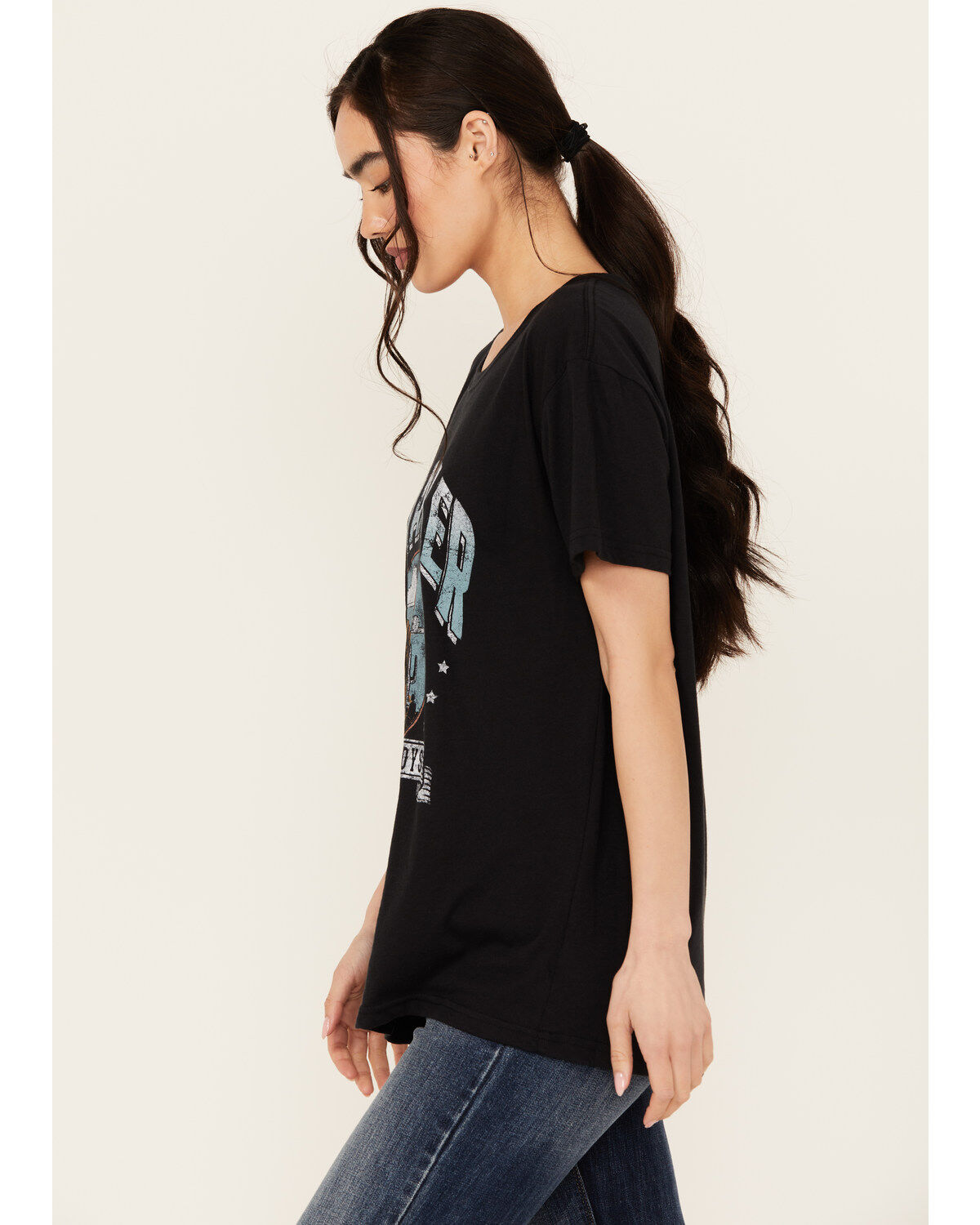 Wrangler Retro Women's Long Live Cowboys Short Sleeve Boyfriend Graphic Tee