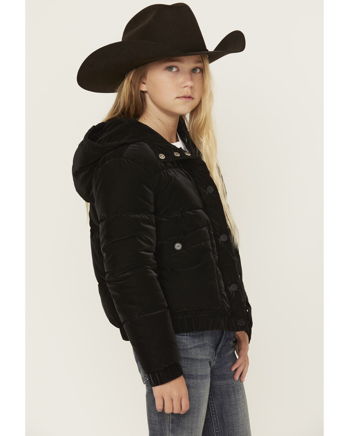 Image #2 - Urban Republic Little Girls' Twill Hooded Puffer Jacket, , hi-res