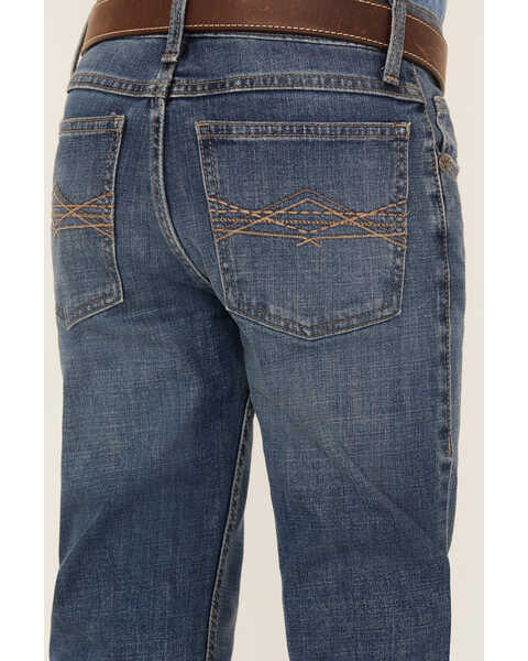 Image #4 - Wrangler Boys' Medium Wash Slim Fit Vintage Bootcut Denim Jeans, Medium Wash, hi-res