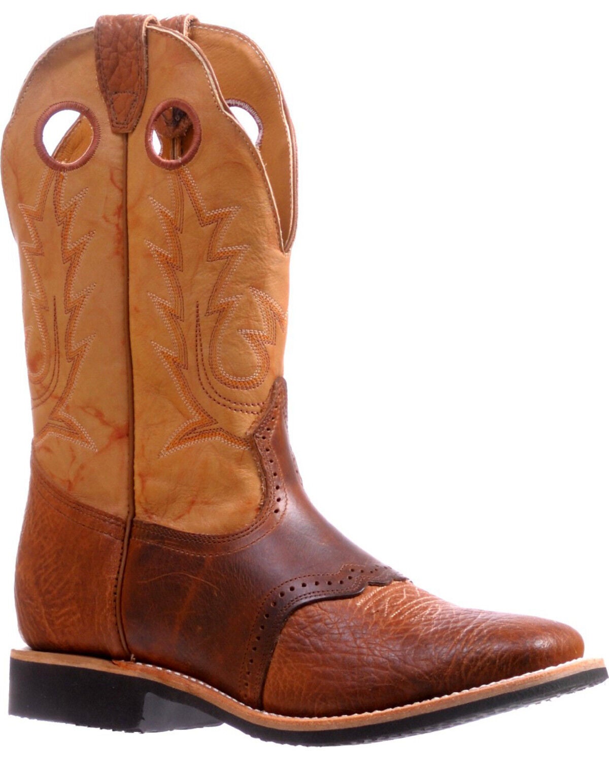 Boulet Cognac Bullhide Extralight Cowboy Boots - Square Toe 5263, Cognac, hi-res