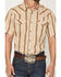 Image #3 - Gibson Trading Co Men's Calico Saloon Floral Striped Short Sleeve Snap Western Shirt, Cream, hi-res