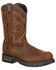 Image #1 - Georgia Boot Men's Carbo-Tec LT Waterproof Work Boots - Composite Toe, Brown, hi-res
