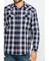 Image #4 - Cody James Men's Plainsman Heathered Plaid Long Sleeve Western Shirt , , hi-res