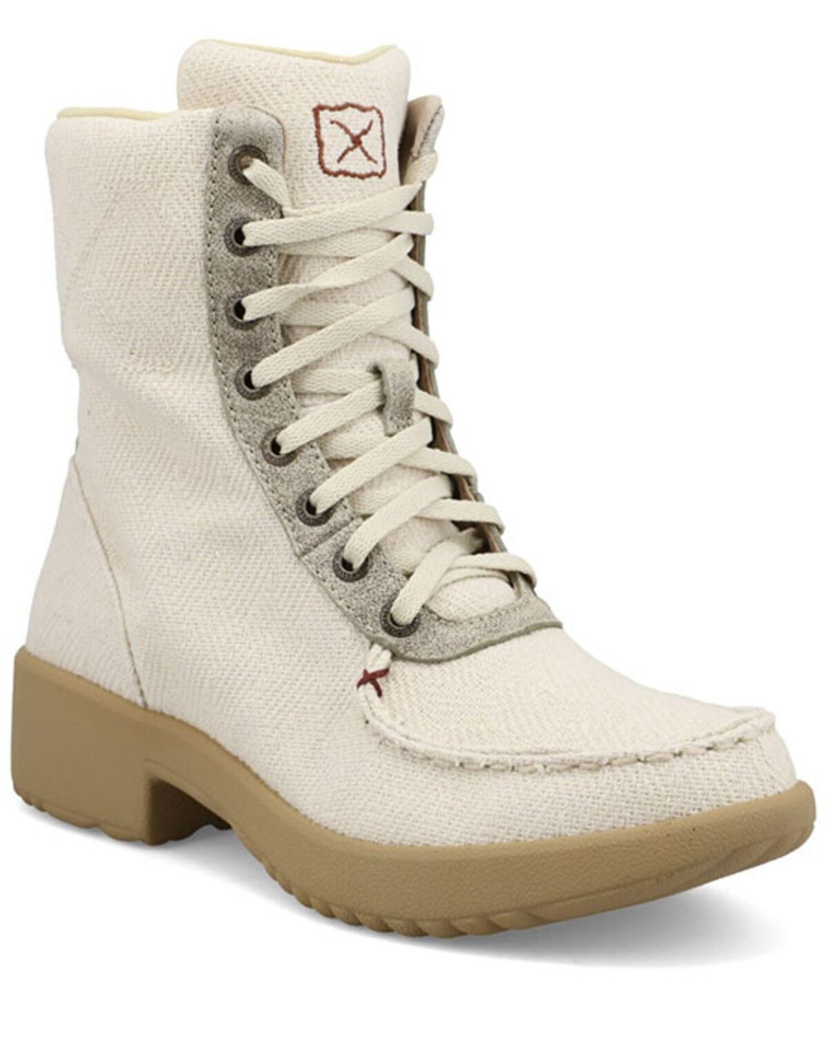 Twisted X Women's 8" Platform Boots - Moc Toe, Oatmeal, hi-res