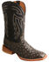 Image #1 - Twistex X Men's Ruff Stock Fill-Quill Ostrich Vamp Exotic Western Boot - Broad Square Toe, Black, hi-res