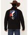 Image #1 - RANK 45® Men's American Flag Logo Softshell Jacket, Black, hi-res