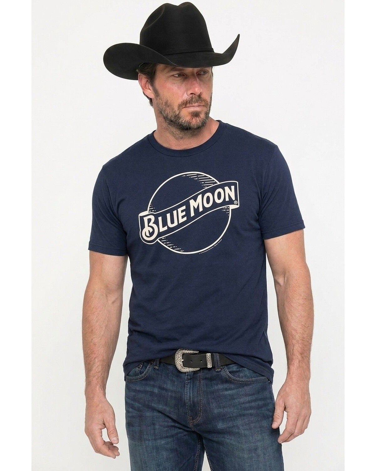 Blue Moon Men's Logo Short Sleeve Graphic T-Shirt, Navy, hi-res