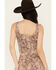 Shyanne Women's Snake Print Cropped Corset Top, Taupe, hi-res
