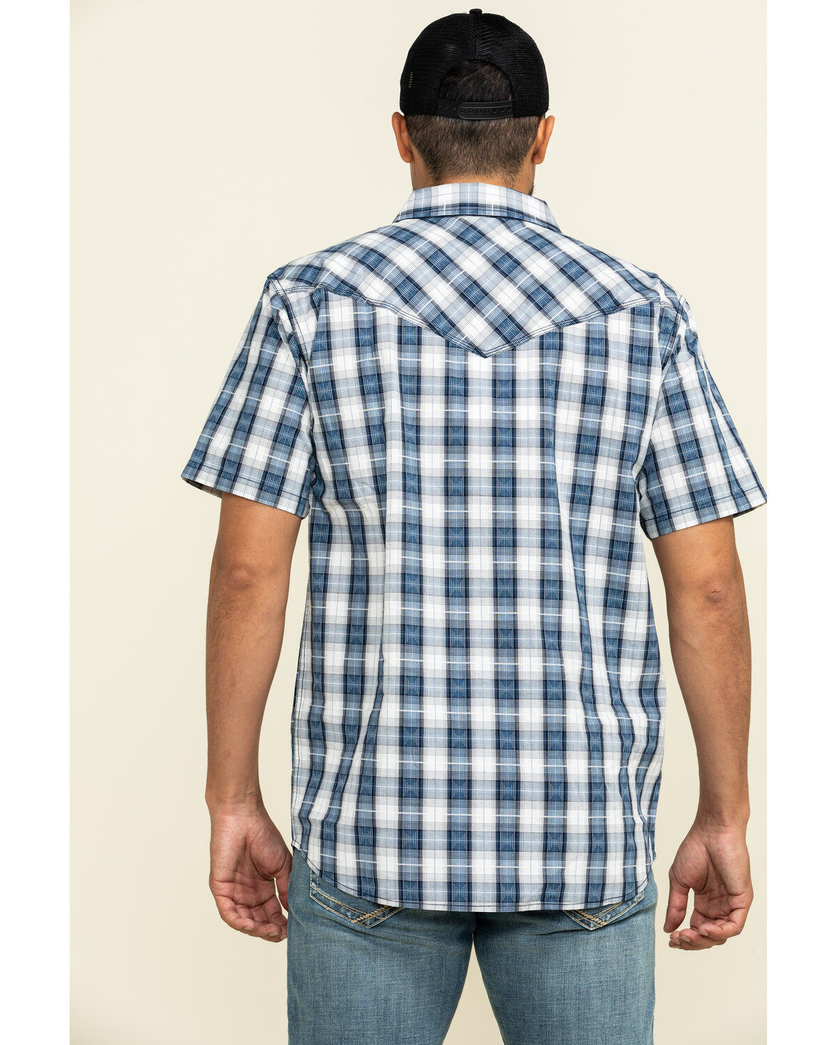Image #2 - Moonshine Spirit Men's El Jefe Plaid Short Sleeve Western Shirt, , hi-res