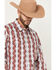 Image #2 - Wrangler Men's Checotah Southwestern Print Long Sleeve Snap Western Shirt, Red, hi-res