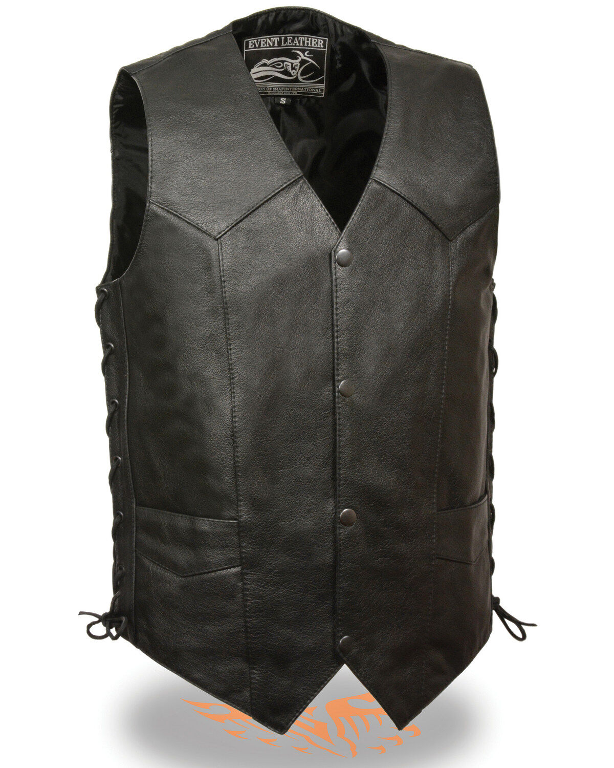 Image #1 - Milwaukee Leather Men's Side Lace Biker Vest  , , hi-res