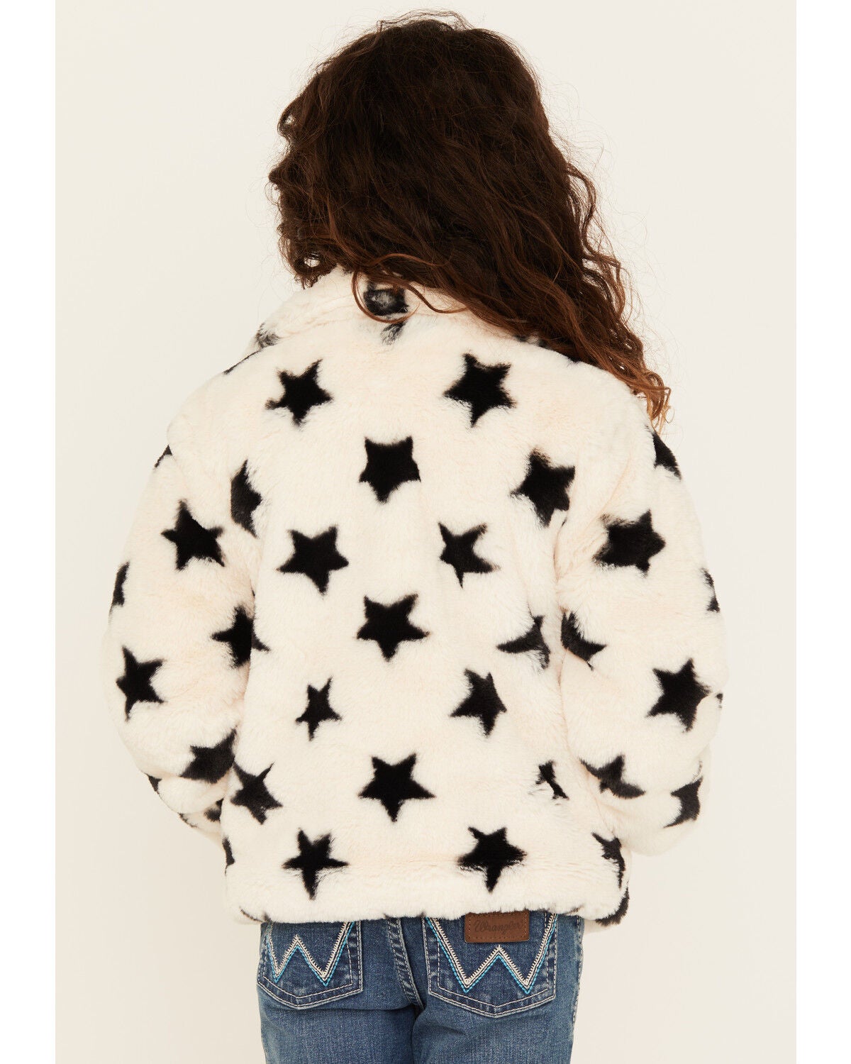 Image #4 - Urban Republic Girls' Star Print Faux Fur Moto Jacket, , hi-res