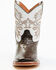Tanner Mark Boys' Ostrich Print Western Boots - Broad Square Toe, Brown, hi-res