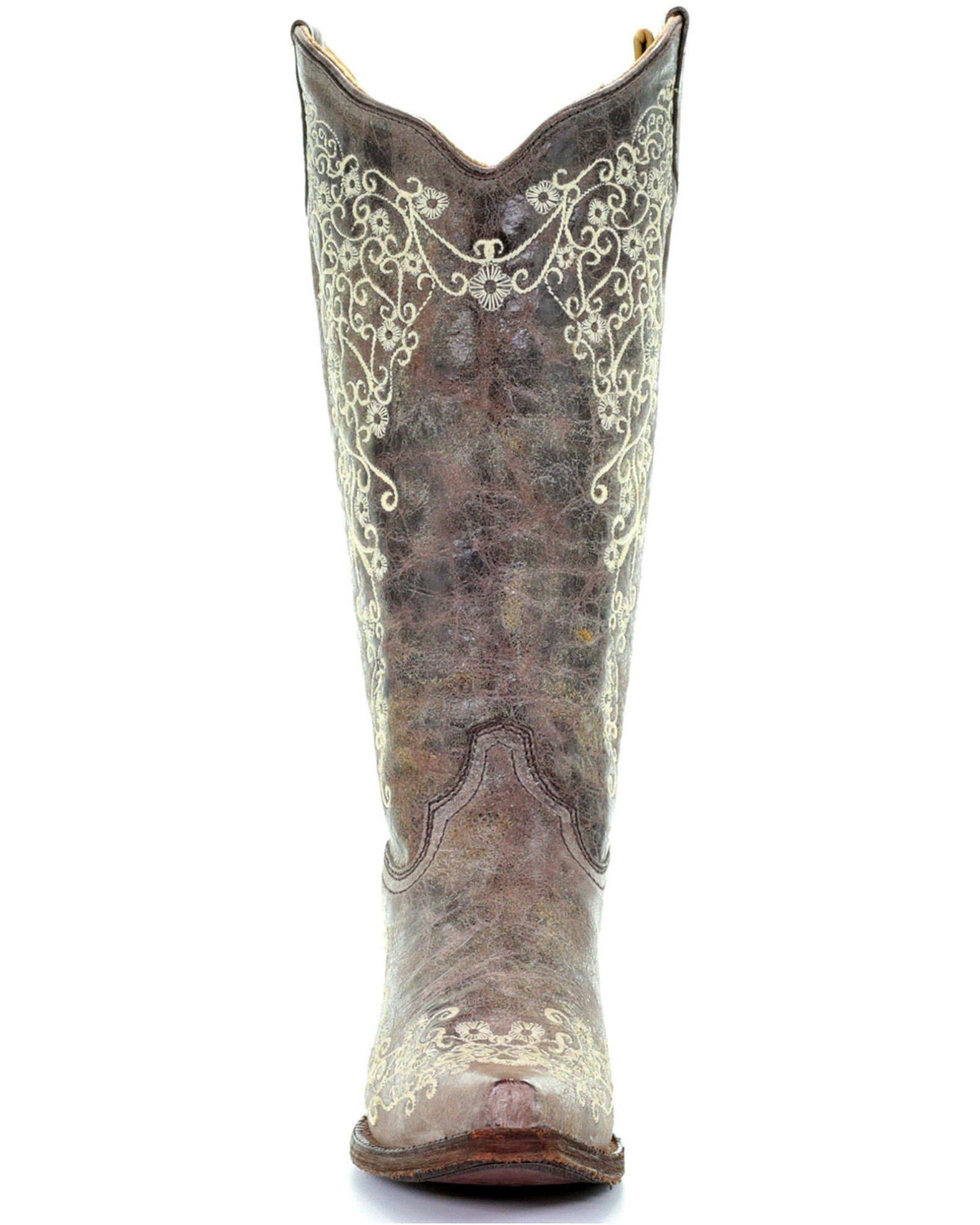 Corral bone embroidered cowboy boots shop