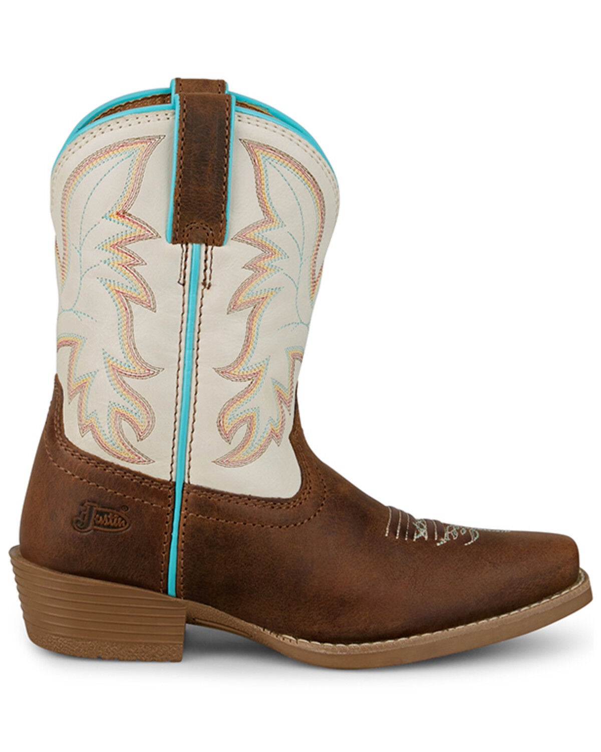 Image #2 - Justin Girls' Whinny Western Boots - Snip Toe, , hi-res
