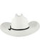 Cody James Boys' Elastic Fit Straw Cowboy Hat, White, hi-res