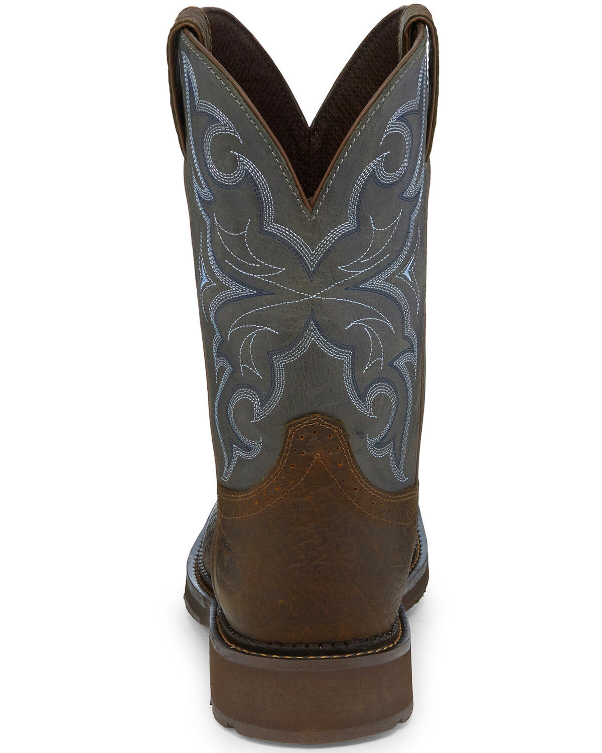 Image #3 - Justin Men's Slate Waterproof Western Work Boots - Square Toe, , hi-res