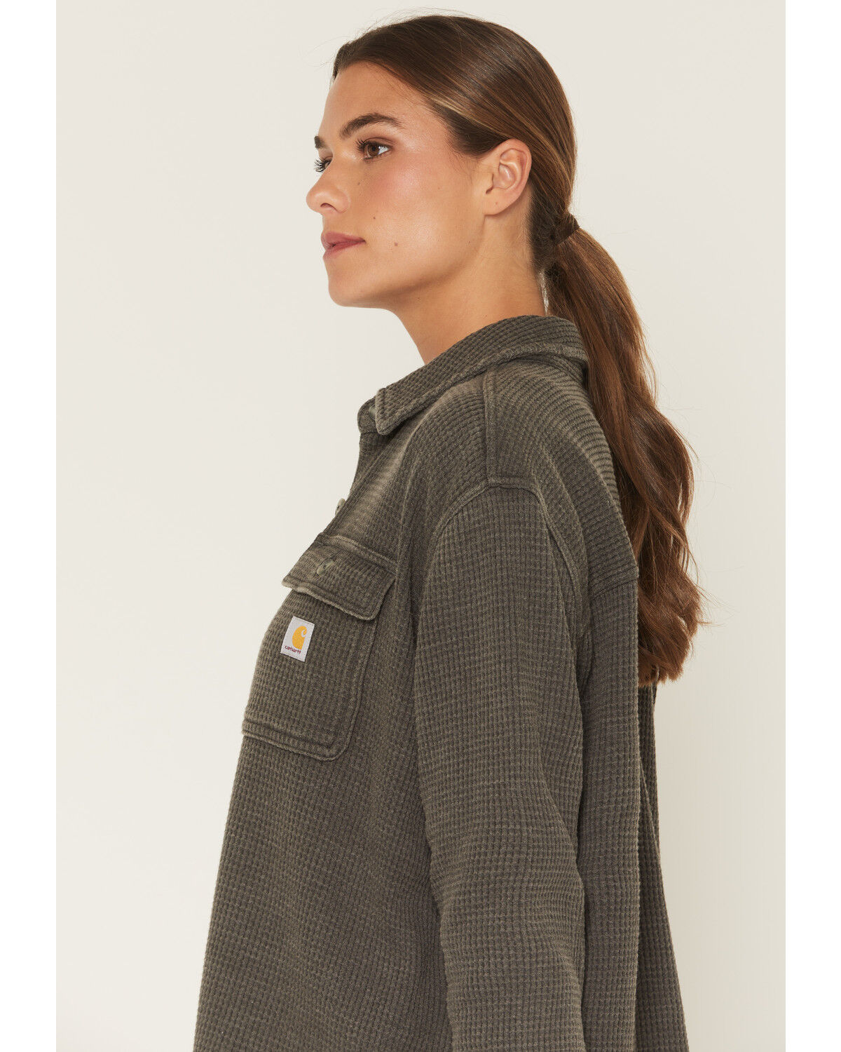 Carhartt Women's Oversized Fit Heavyweight Waffle Knit Work Shirt