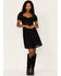 Beyond The Radar Women's Cap Sleeve Lace Dress, Black, hi-res