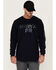 Hawx Men's FR Flag Logo Graphic Long Sleeve Work T-Shirt , Navy, hi-res