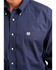 Image #2 - Cinch Men's Navy Solid Western Button Down Shirt, Navy, hi-res