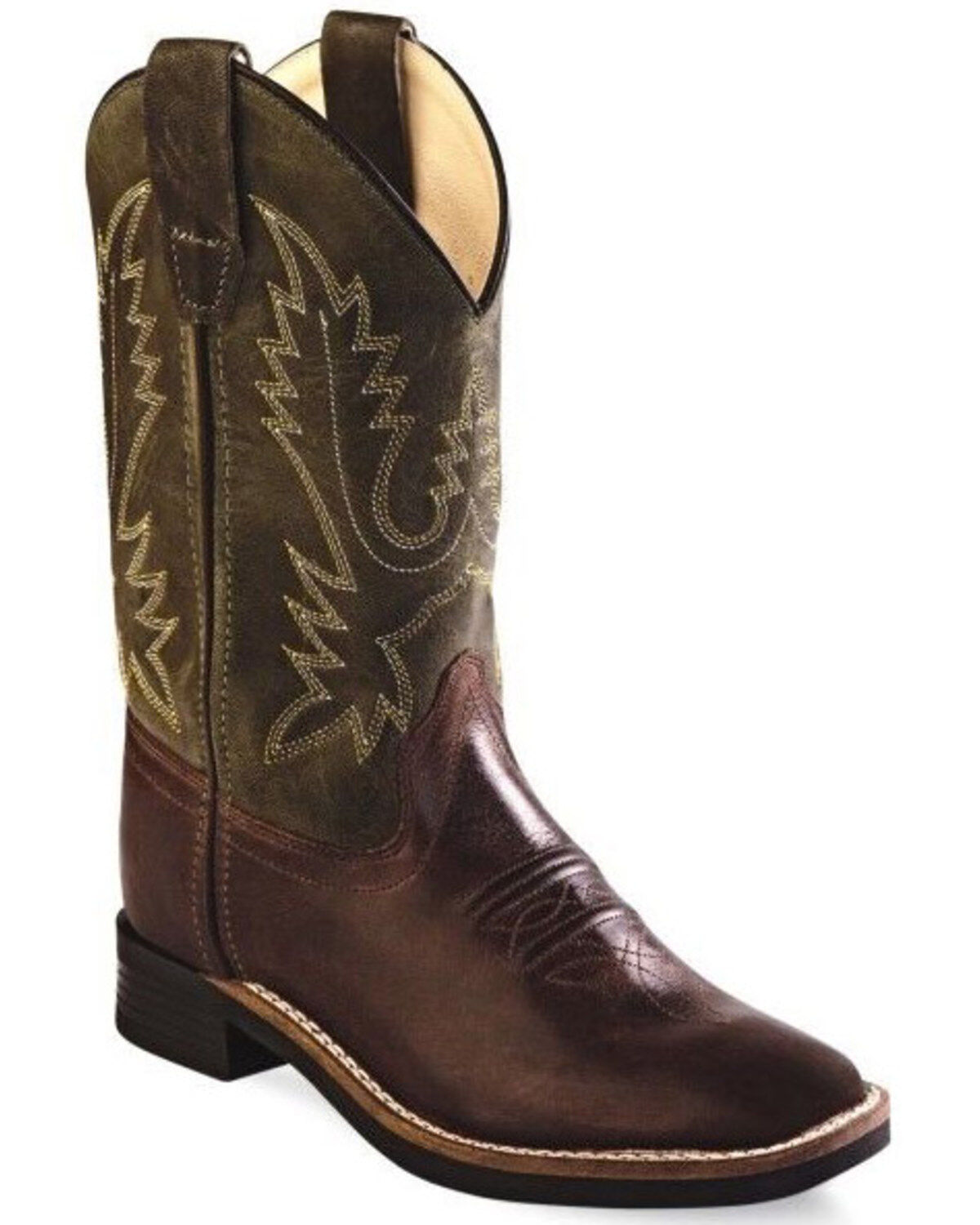 Image #1 - Old West Girls' Ultra-Flex Western Boots - Broad Square Toe, , hi-res